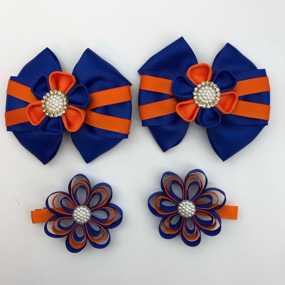 Hair bows ( set of four) alligator clips